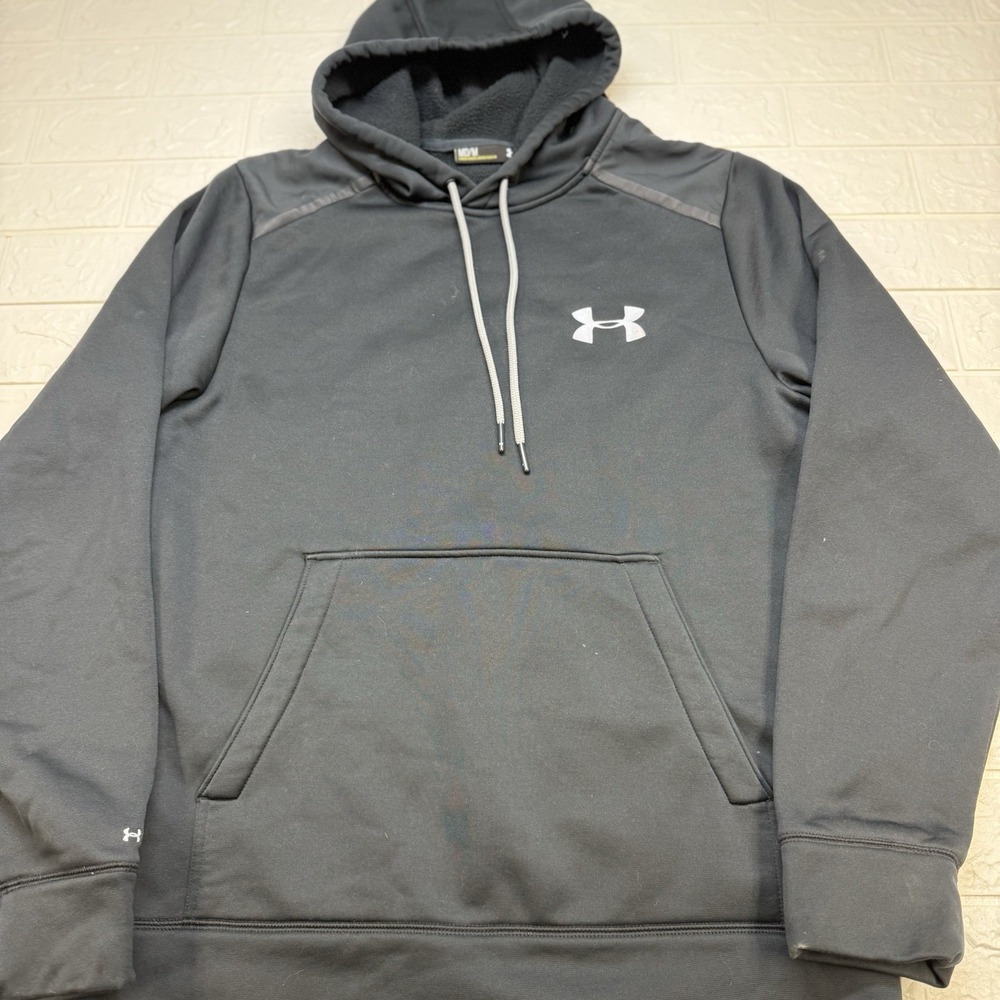 Under Armour Storm Men's Hoodie Size M Loose Fit Color Black/Gray Cold Gear